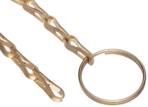 Dixon J150 Brass Cam and Groove Fitting, Sash Chain with Plated Steel Pull Ring, 6-1/2" Length