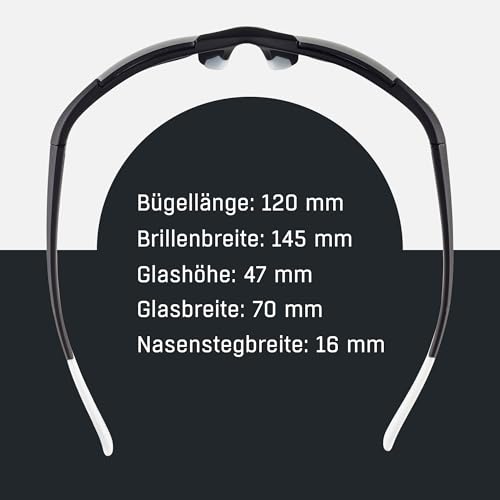ALPINA DEFEY HR - Verzerrungsfreie und Bruchsichere Sport- & Fahrradbrille Mit 100% UV-Schutz Für Erwachsene, black-white matt, One Size