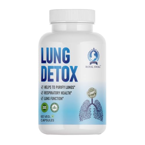 Royal Swag Lung Cleanse and Detox Capsule 60 Pcs Pack- Natural Respiratory Support Supplement for Smokers & Non-Smokers Support Lung Health and Detoxification