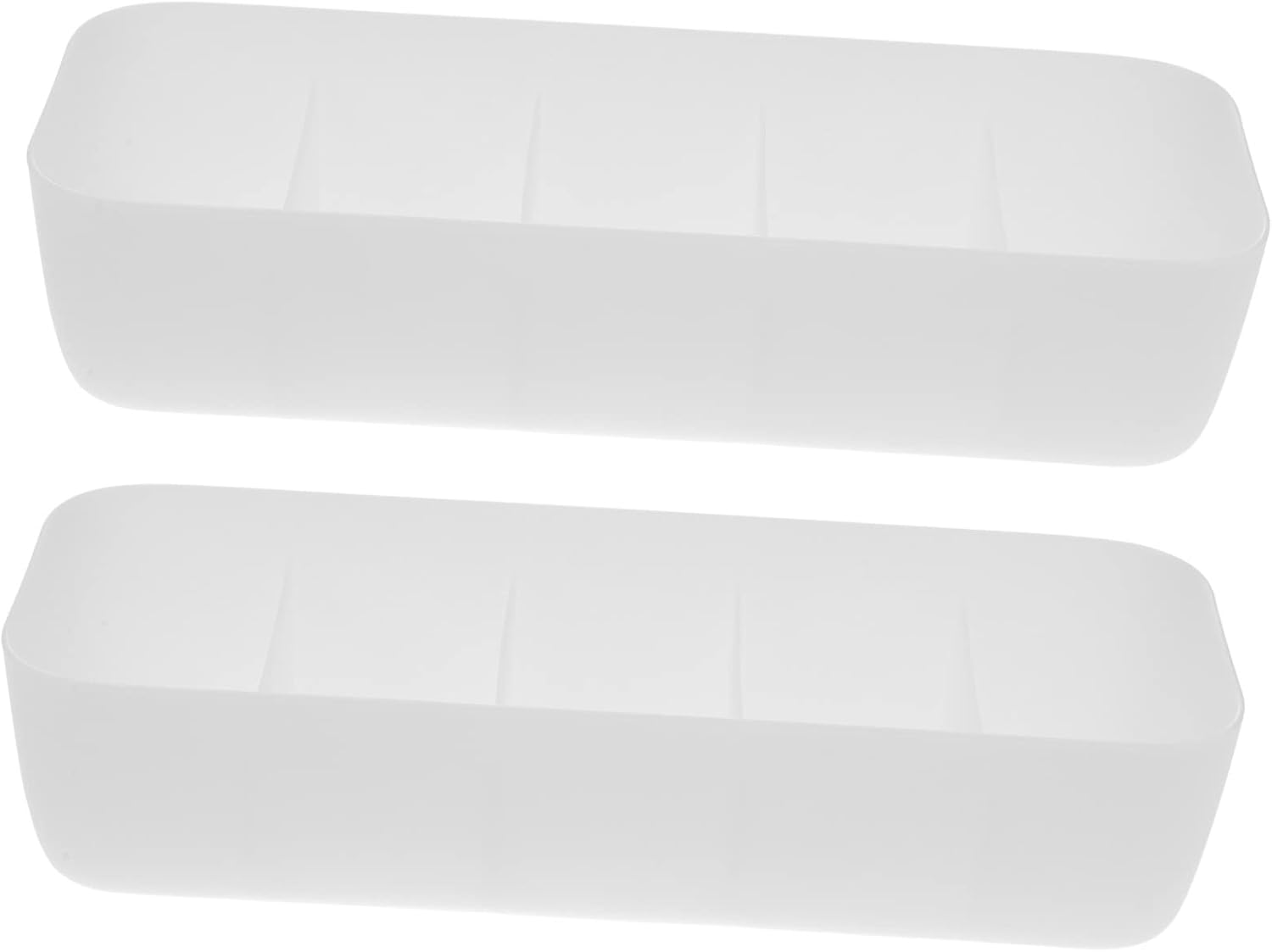 TEHAUX 2pcs Socks Container Underwear Storage Box Solid Dividers Crumple Easy Access Clean and Organized
