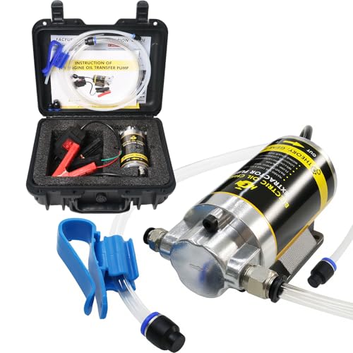 FACFUEL Electric Oil Extractor Pump, 12/24V 100W Oil Transfer Pump, Leak-Proof Oil Pump for Oil Change, Marine Engine Oil Extractor Pump with Storage Case, Suction Pump for Boats, Jet Ski, Trucks