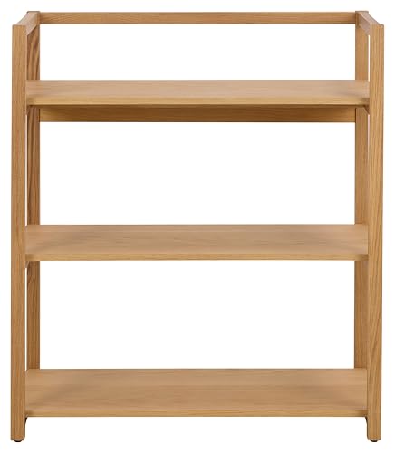 Estantería rectangular de madera Lars con 3 baldas para almacenamiento de libros 4