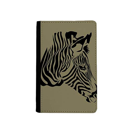 Porte-passeport zèbre marron multicolore 3.7x5.8 étui de voyage classique