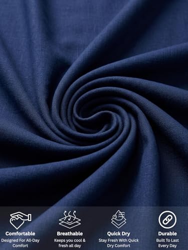 Image of Leriya Fashion Linen Loose Pants for Woman |Linen Trouser for Women | Ankle Length Straight Pant Women | Ladies Loose Pants Woman with Elastic Closure |High Waist Formal Office Trousers