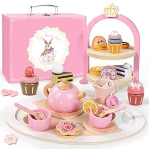 Wooden Tea Party Set for Girls