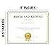 Above & Beyond Award Certificate 6pk Linen 8.5x11” Volunteer Appreciation Mentor Sponsor Work Office Excellence Community Service