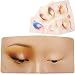 Hengyuan Die perfekte Hilfe zum Üben von Make-up Gesicht, Gesicht Augen Make-up Schaufensterpuppe Silikon Falsche Kosmetikerin, Gesichts Make-up Schaufensterpuppe Silikon Übungstafel