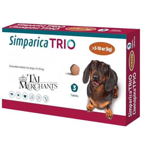 Image of (Imported) TM Presents SIMPAR I C A Chewables for Dogs of (5-10 kg)| (1 Box [3 Chews.])