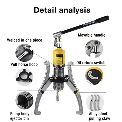 Lfgud Hydraulic Gear Puller, 15 Ton Max Capacity, 4"- 12" Hydraulic Puller Separator Tool, 2 Or 3 Jaws Bearing Hub Separator, For Pulling Hubs, Bearings, Gears, Bearings #TOP1