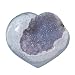 mookaitedecor Natural Agate Heart Crystal Geode Specimen, Healing Crystals Quartz Cluster Stone Mineral for Collection Home Office Decor, 195-315 g
