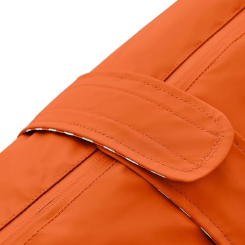 Hunter Hunde-Regenmantel Milford, Farbe: orange, ergonomische Passform für optimalen Schutz, individuell verstellbar, Reißverschluss für Geschirrträger, pflegeleicht & waschbar bei 30 °C, Größe: 40