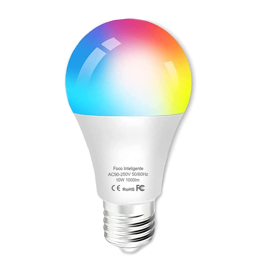 BELEAAD 10W Smart Light Bulb, WiFi & Bluetooth E27 Smart LED Bulb, 1000lm RGBCW Alexa Colour Changing, Dimmable Multicolour, App & Voice Control for Indoor Home (1 Pack) - 1 Pack