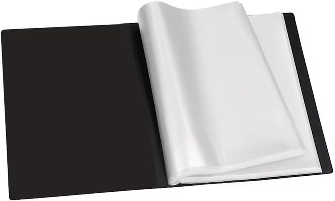 A4 Display Presentation Book - 40 Pockets, 80 Views Portfolio - Acid-Free Copy Safe, Durable PP Material Polly Pocket - Plastic Wallets Folder Project Book (Pack of 1)
