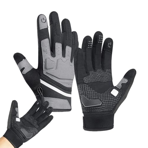 Gants de cyclisme réfléchissants avec paume antichoc et fonction écran tactile