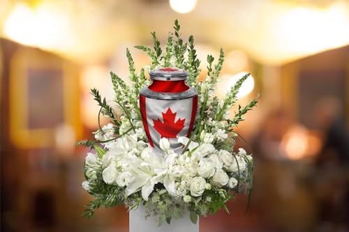 Image of Canadian Flag Cremation Urns for Human Ashes Adult Man & Urns for Ashes