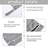 Heyu-Lotus 2 Packs Wet Bag, Waterproof Wet Dry Bags Reusable Washable Cloth Diaper Bags Nappy Bags with Double Zipper Pockets for Baby Items Wet Clothes Swimming Gym Pool Beach Bag(Black+Grey) #2