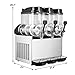 TECSPACE 110V Commercial Slushy Machine,15/30/45L Stainless Steel Margarita Smoothie Frozen Drink Maker for Ice Juice Tea Coffee Making, Sliver