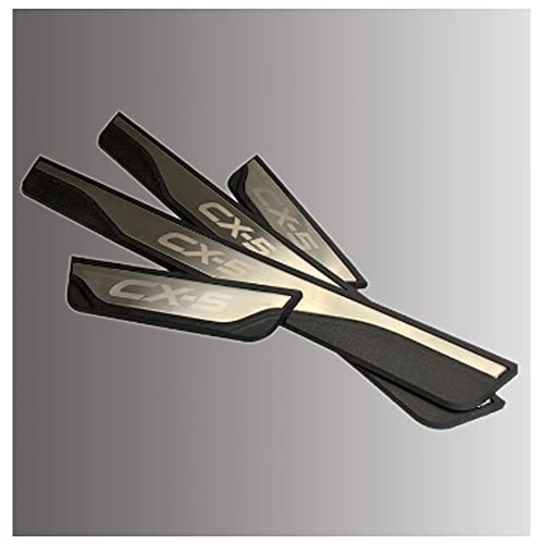 BOYOUS for Mazda CX-5 CX5 2013-2025 4PCS Stainless Steel Door sill Scuff Plates Entry Guard Anti Scratch Bumper Protector Door Cover Decoration Trim（Silver） by BOYOUS - Used condition - Image 6