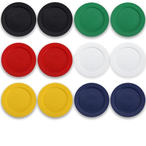 Berglander platos de plástico 12 piezas de 25 cm, platos planos reutilizables de color mutil, platos de ensalada, cuencos de pasta, fáciles de transportar para el hogar, el jardín, el picnic