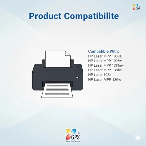 Image of GPS Colour Your Dreams 166A Toner Powder Refill | Ultra Fine Black Toner for HP W1660A Laser Printer Cartridge | Compatible with HP 1008a, 1008w, 1188a, 1188w, 1188fnw Printers (80g) (166A Bottle - 4)