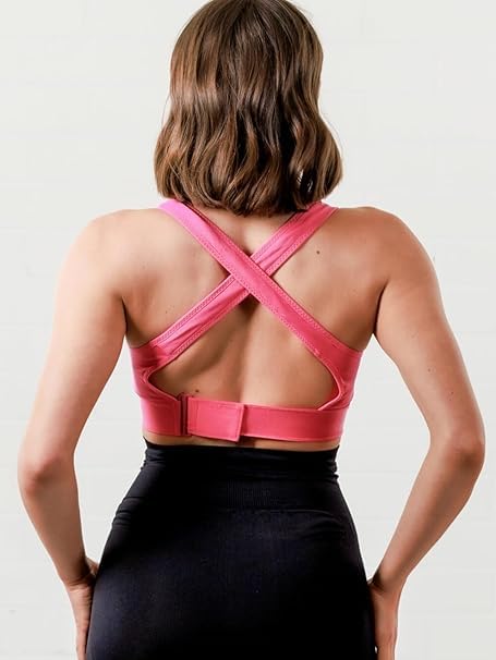 Image of Brachy Women's High-Impact Velcro Sports Bra: Adjustable, Front-Zip for Yoga, Gym & Workout