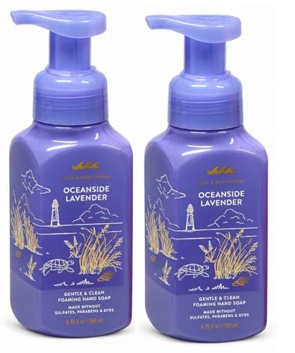 Bath & Body Works Gentle & Clean Foaming Hand Soap - Summer Favorites - Pack of 2 (Oceanside Lavender) image 2