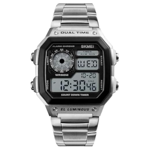 Relógio Masculino Skmei 1335 Digital Prova D'Água Prata Nf