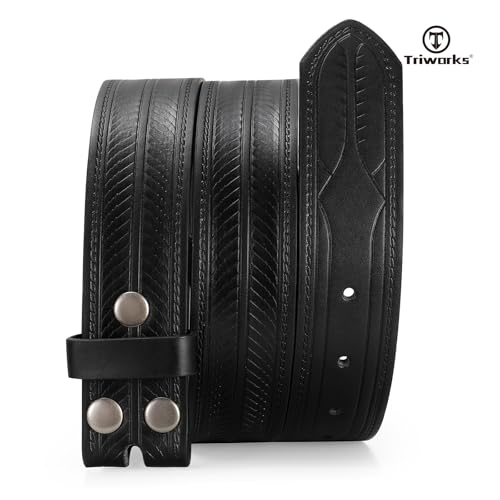 Western Belts for Men without Buckle Cowboy Cowgirl Leather Belts Strap for Jeans4