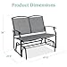 Best Choice Products 2-Person Outdoor Patio Swing Glider Steel Bench Loveseat Rocker for Deck, Porch w/Textilene Fabric, Steel Frame - Gray