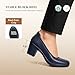 Imagen de DREAM PAIRS Zapatos de Tacón Alto Cómodos Clásicos Mujer Zapatillas con Tacón Ancho Zapatos de Salón PU Trabajo Balila