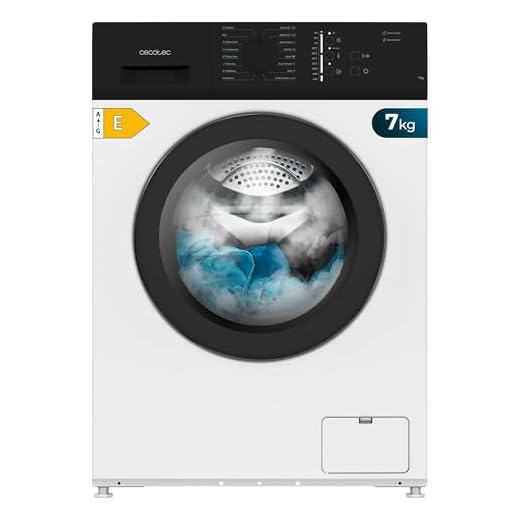 Cecotec Lavadora 7Kg - Carga Frontal Bolero DressCode 720 E. 1200 RPM, Bajo Consumo, DrumClean, 15 Programas, DelayStart 0-24h, KidLock, PreLavado, Sterilization 60ºC, Programa Rápido 15'