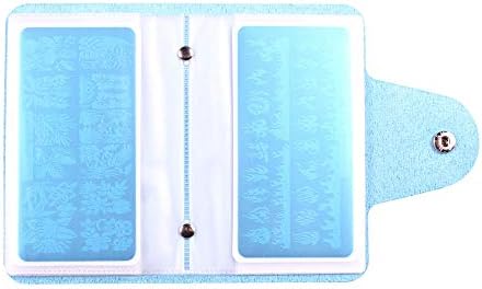 Finger Angel Light Blue Nail Art Stamp Plate Collection Image Plate Organizer For 6X12cm Size Stamping Plate