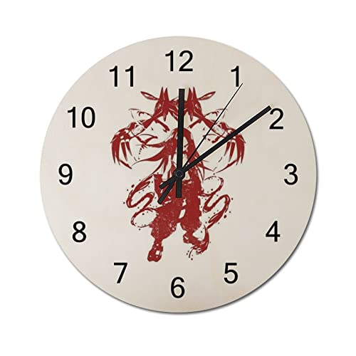 麻倉 葉 シャーマンキング 静音 壁掛け時計 掛け時計 時計 木製 直径 25cm 電池式 シンプル インテリ 雑貨 自宅 寝室 キャラクター グッズ おしゃれ かわいい MayHom