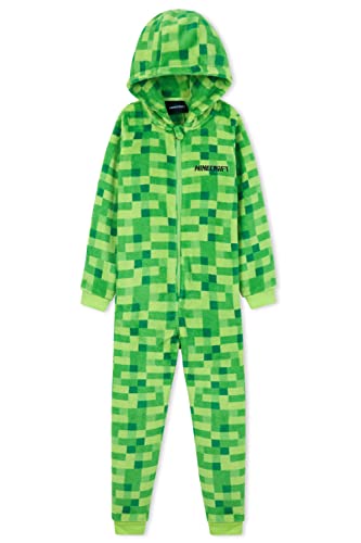 Minecraft Pijama Entero para Niños con Capucha, Pijamas Super Suaves de Una Pieza, Regalos para...