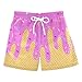 Ice Cream Shorts for Kids Boys Girls Drawstring Waist Print Track Shorts 2026 Fashion Summer Cute Preppy Active Pant