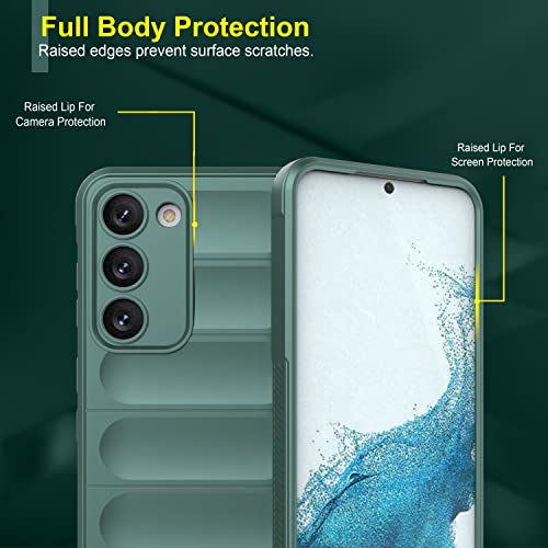 Image of Amazon Brand - Solimo Back Case Cover for Samsung Galaxy S23 5G | Compatible for Samsung Galaxy S23 5G Back Case Cover | Liquid Silicon Magic Case with Camera Protection | DarkGreen