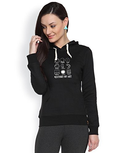 Image of PINACOLADA Women's Zip-Front Hoodie with Ribbed Hem for Casual Wear | Hooded Neck | Long Sleeve | Drawstring Closure | Cotton Sweatshirt Crafted with Comfort Fit for Everyday Wear