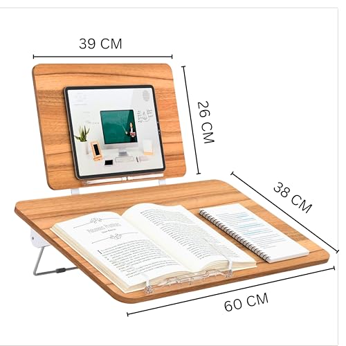 Image of New Book Stand for Reading, Writing, Painting and Used As Laptop Stand for Desk, 360 Degree Rotatable Multi-Functioal Book Reading Stand Adjustable Height-Angle (BG-5LW)