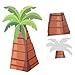 SHOWERORO 10pcs Palm Tree Candy Box Hawaiian Party Decorations Gable Boxes for Wrapping Portable Party Supplies