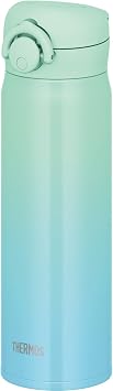 Thermos JNR-502LTD M-G Water Bottle, Vacuum Insulated Travel Mug, 16.9 fl oz 500 ml, Mint Gradient, Easy to Clean with Removable Drink Spout, Lightweight, One Touch Open, Stainless Steel, Keeps Hot