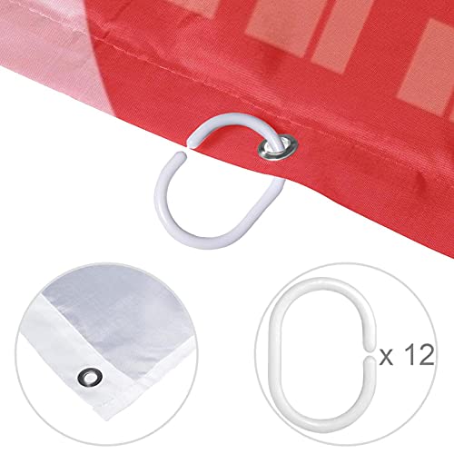 Rideau de Douche Fleurs de Prunier Imperméable pour Salle de Bain