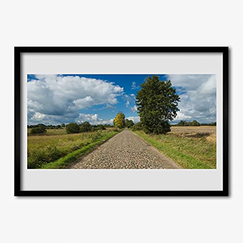 Photo cadre en MDF et affiche encadrée de paysage pour décoration murale de maison 70x50cm