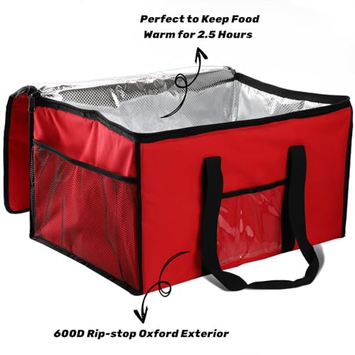 Zoofox ZO-DELIVERYBAG-OXFORD-XL-R Insulated Food Delivery Bag, Xxxl Premium Commercial Catering Thermal Bag thumb #3