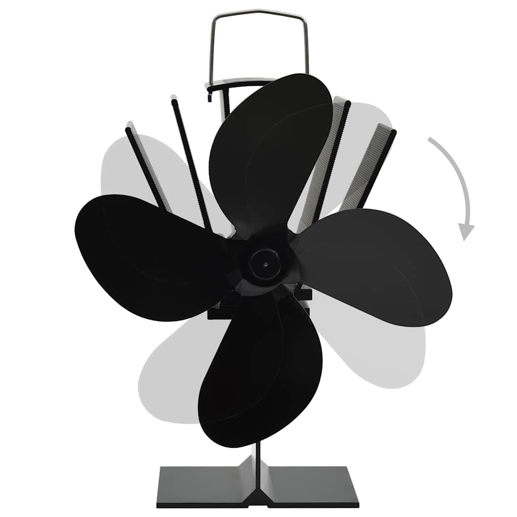 Ventilatore per stufa, a 4 pale, alimentato a calore