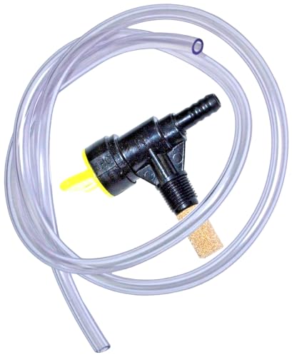 Image of 1/4" 6mm Fuel Petrol On Off Twist Tap C/W Filter With 1 Meter Pipe Fits Suffolk Qualcast Lawnmower