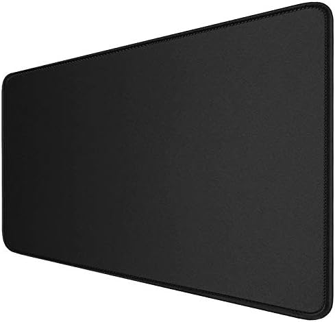 Large Mouse Pad- 31x12 in. XL Mousepad Keyboard Pad with Stitched Edges, Uitra-Smooth Mouse Mat & Non-Slip Rubber Base, Gaming Mouse Pad for Gamer, Office & Home, Black