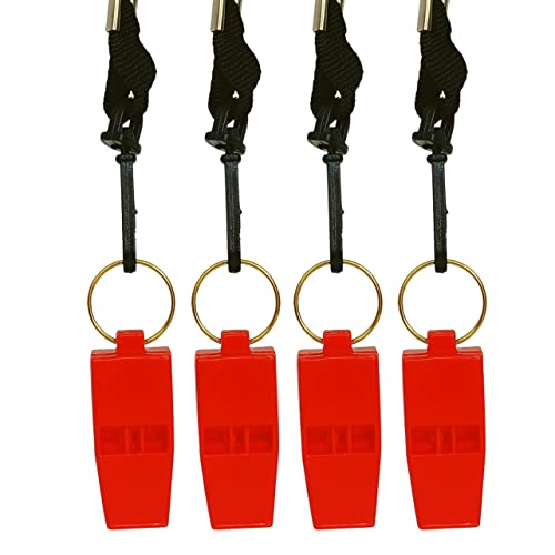 Image of RightCare Windy 636 Sports and Training Pea Less Whistles- Used by Professionals (Pack of 4)-Red