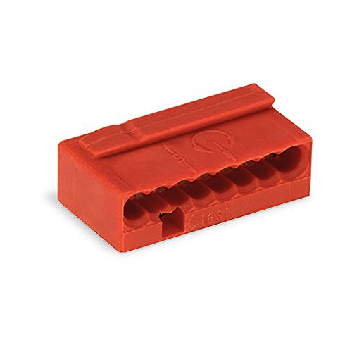 25x Wago 243-808 MICRO Verbindungsklemme - mini Wago - 8-fach - Verteilerklemme - Dosenklemme - rot