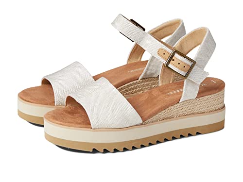 Image of TOMS Women's Diana Wedge Sandal, Natural Yarn Dye, 6.5 UK