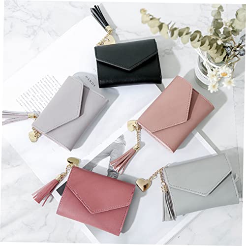 SHERCHPRY Mochila feminina com franjas, bolsa feminina, porta-moedas, mini carteira para mulheres, C
